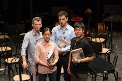 Young conductors Vladimir Ovodok, Vincenzo Milletarì, Erina Yashima and Su-Han Yang.