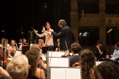 Riccardo Muti with Erina Yashima.