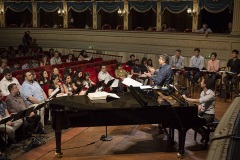 Singers rehearsals with Riccardo Muti, conductors and répétiteur Giorgio Martano.