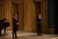 Riccardo Muti presenta l’opera. Ivan Defabiani, allievo cantante.