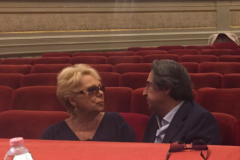 Riccardo Muti con Renata Scotto durante la Riccardo Muti Italian Opera Academy 2016.